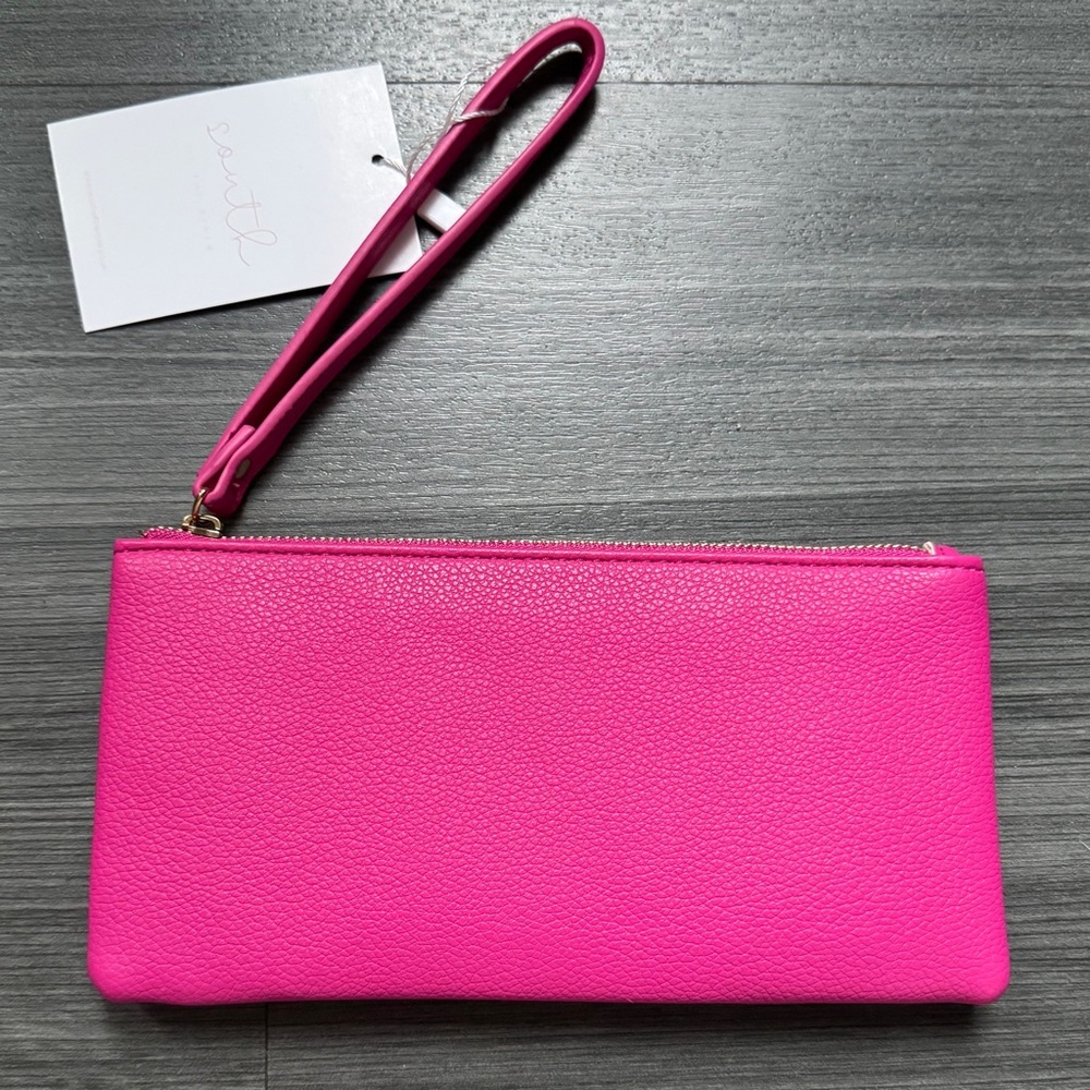 NWT South of the River Pink Wristlet Clutch